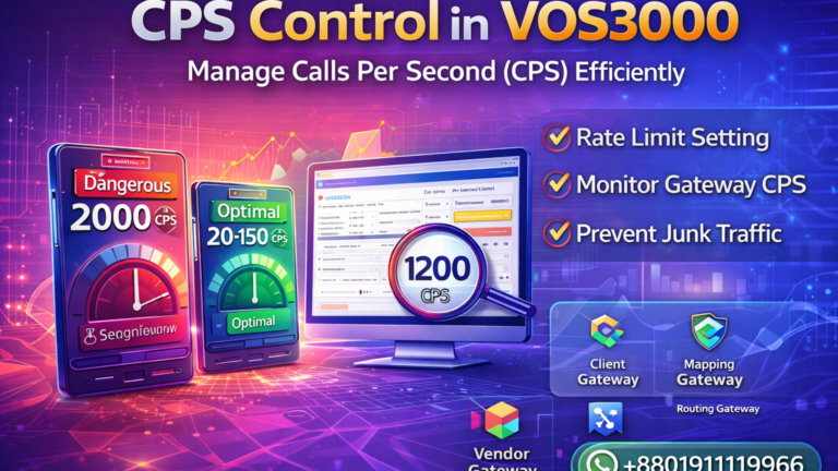 CPS Control in VOS3000 – Complete Gateway Rate Limit Easy Guide