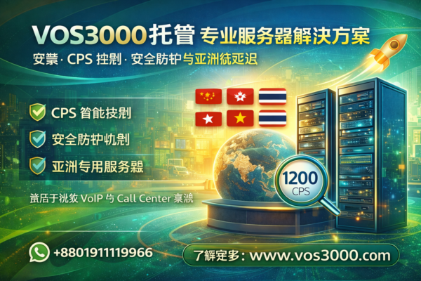 VOS3000 托管 专业服务器解决方案 – 安装、CPS 控制、安全防护与亚洲低延迟 Important