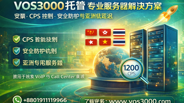 VOS3000 托管 专业服务器解决方案 – 安装、CPS 控制、安全防护与亚洲低延迟 Important
