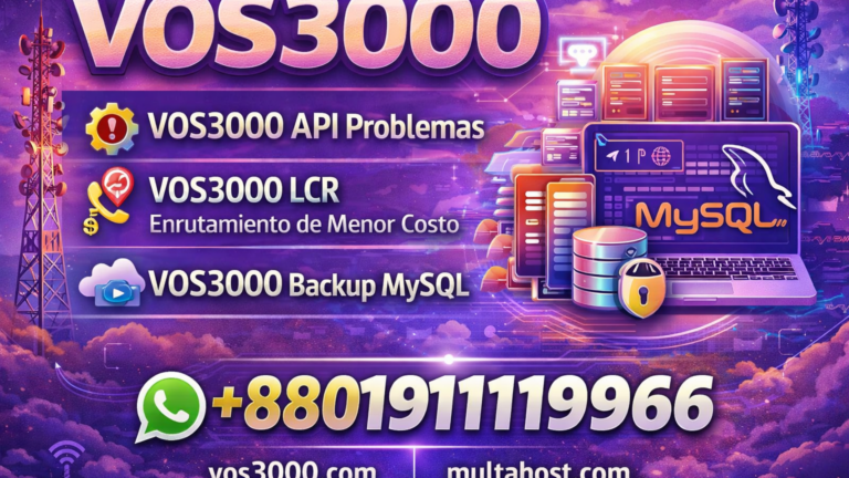 VOS3000 API Problemas Comunes – Guía Completa de Conexión, Errores y Soluciones