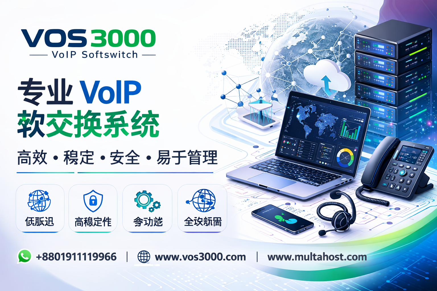 VOS3000 ASR ACD分析, VOS3000编解码器G729转码, VOS3000 Análisis ASR ACD, VOS3000 Servicios IVR