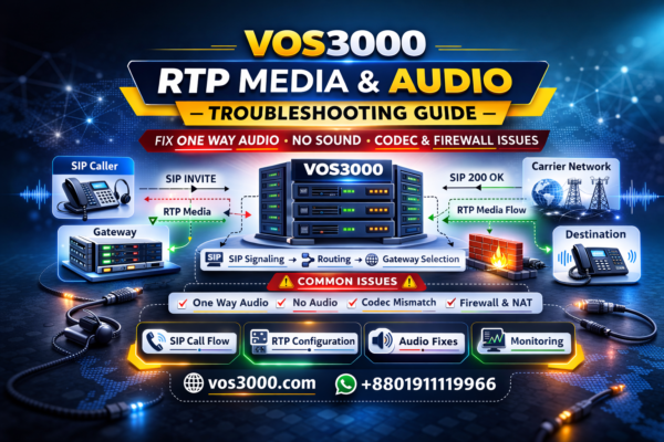 VOS3000 RTP Media & Audio Troubleshooting – Easily Fix One Way Audio and No Sound