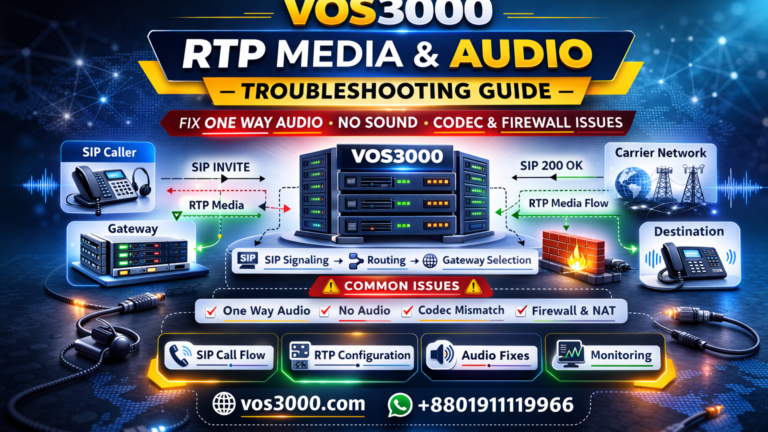 VOS3000 RTP Media & Audio Troubleshooting – Easily Fix One Way Audio and No Sound