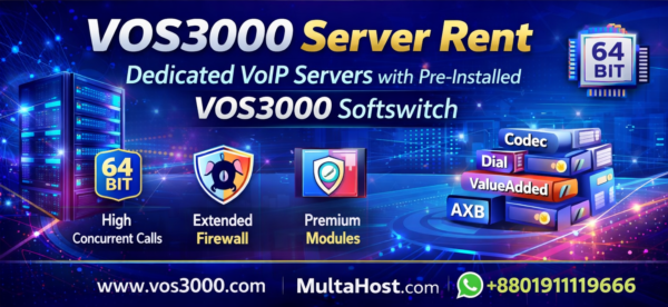 VOS3000 Server Rent – Dedicated Best VoIP Servers with Pre-Installed VOS3000 2.1.9.07 for High Concurrent Calls