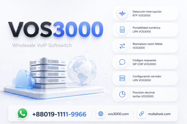 Códigos respuesta SIP CDR VOS3000 Complete Important referencia de 30+ códigos