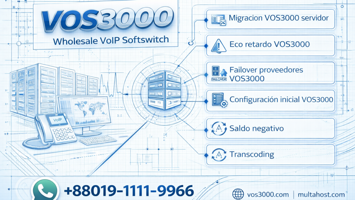 Migracion VOS3000 servidor, Eco retardo VOS3000, Failover proveedores VOS3000, Configuracion inicial VOS3000, Saldo negativo VOS3000
