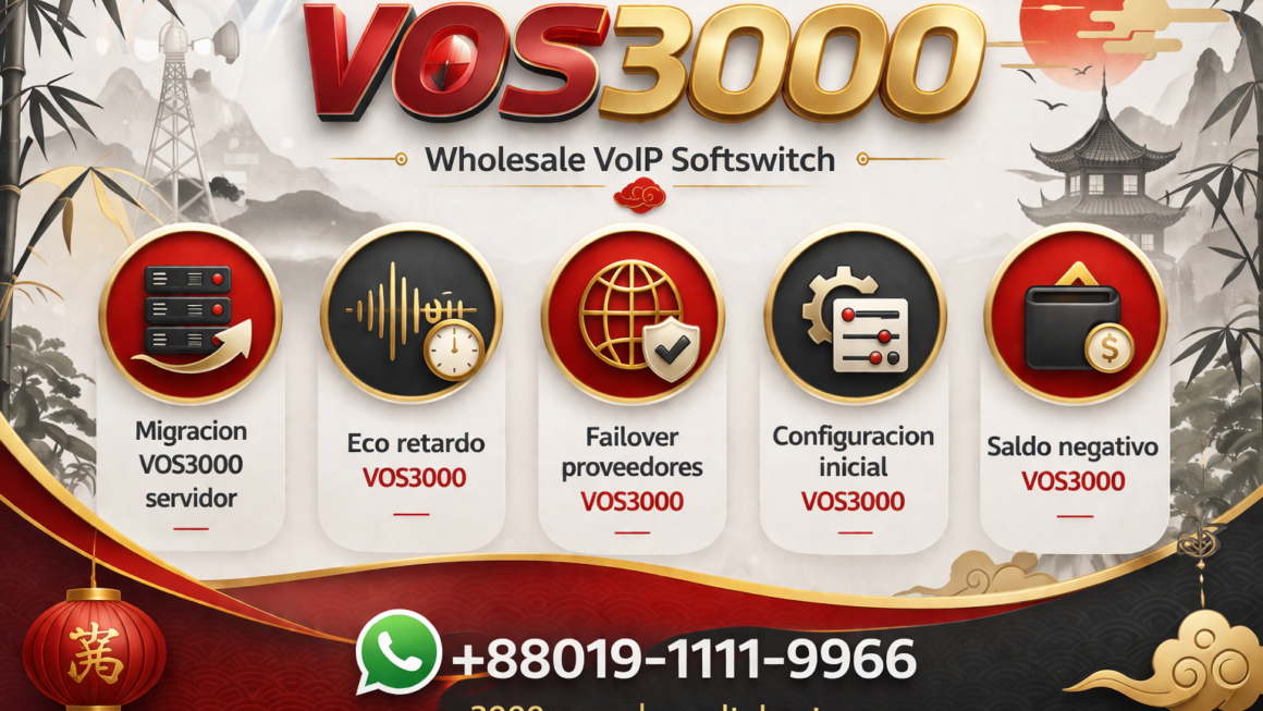 Migracion VOS3000 servidor, Eco retardo VOS3000, Failover proveedores VOS3000, Configuracion inicial VOS3000, Saldo negativo VOS3000