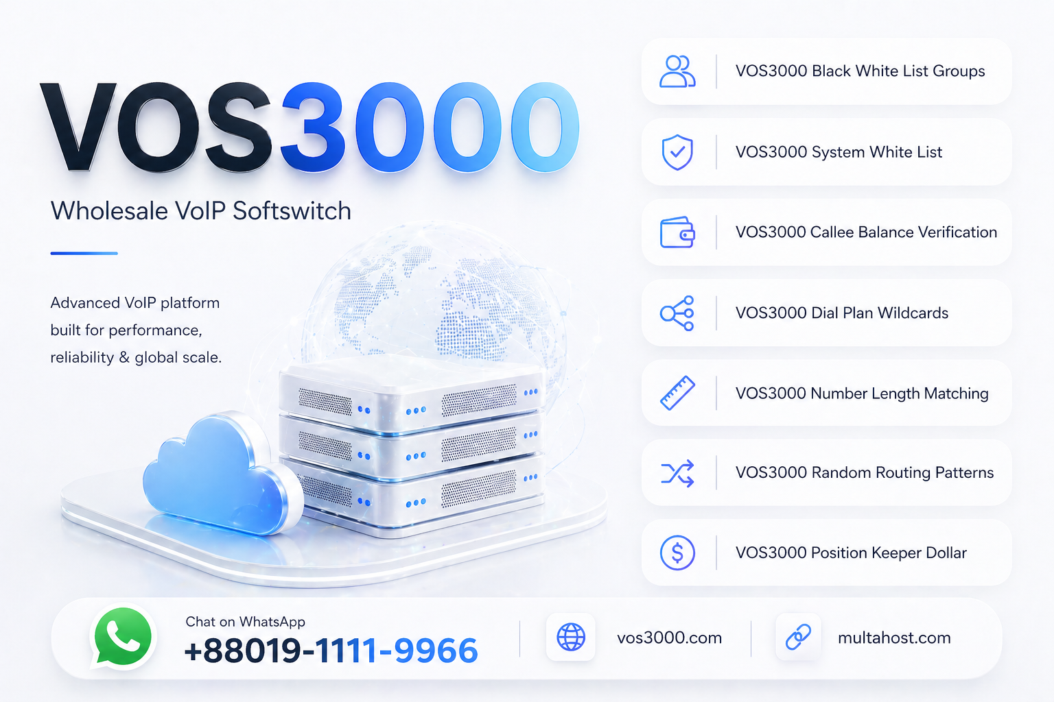 VOS3000 Black White List Groups, VOS3000 System White List, VOS3000 Callee Balance Verification, VOS3000 Dial Plan Wildcards, VOS3000 Number Length Matching, VOS3000 Random Routing Patterns, VOS3000 Position Keeper Dollar, VOS3000 LRN Number Portability, VOS3000 LRN Numbers