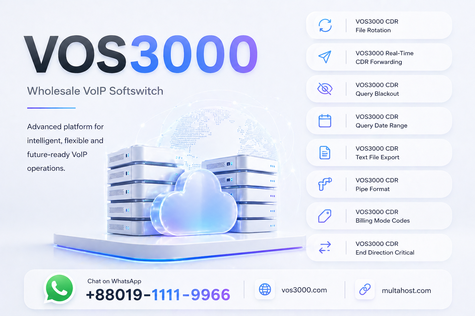 VOS3000 CDR File Rotation, VOS3000 Real-Time CDR Forwarding, VOS3000 CDR Query Blackout, VOS3000 CDR Query Date Range, VOS3000 CDR Text File Export, VOS3000 CDR Pipe Format, VOS3000 CDR Billing Mode Codes, VOS3000 CDR End Direction Critical