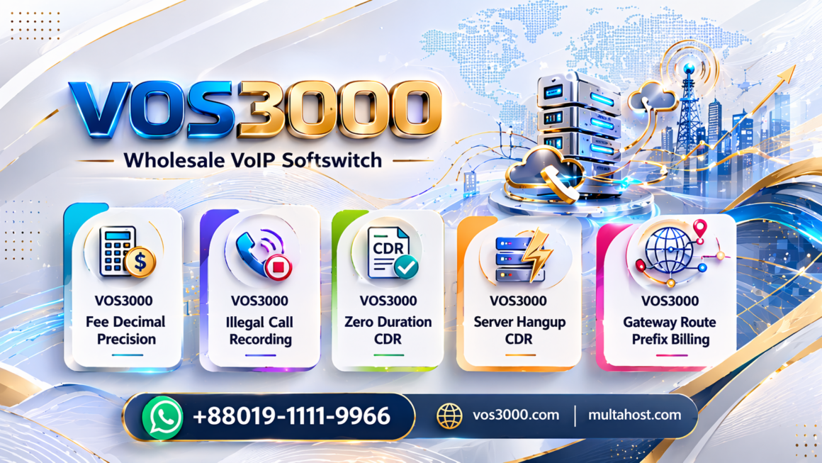 VOS3000 Fee Decimal Precision, VOS3000 Illegal Call Recording, VOS3000 Zero Duration CDR, VOS3000 Server Hangup CDR, VOS3000 Gateway Route Prefix Billing