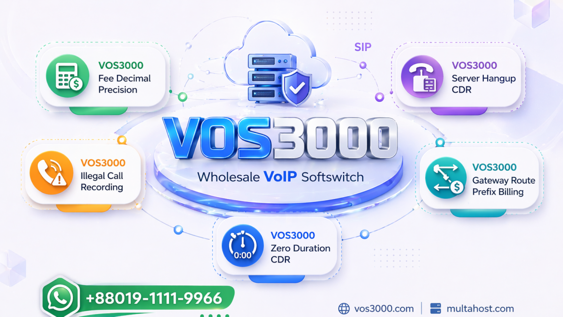 VOS3000 Fee Decimal Precision, VOS3000 Illegal Call Recording, VOS3000 Zero Duration CDR, VOS3000 Server Hangup CDR, VOS3000 Gateway Route Prefix Billing
