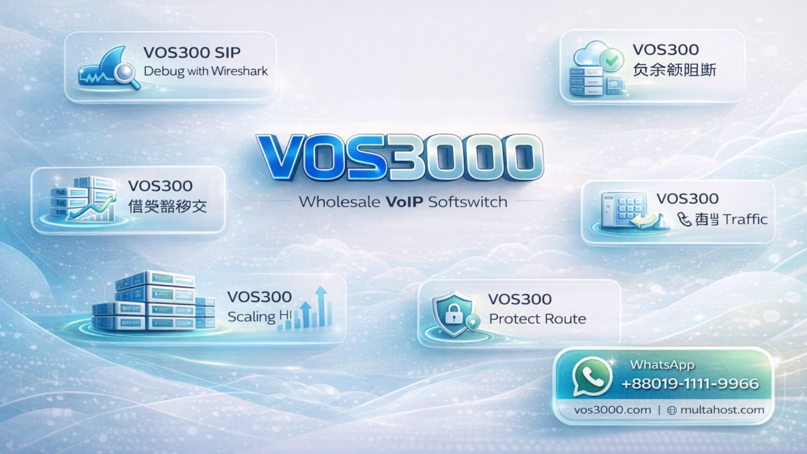 VOS3000 SIP Debug with Wireshark, VOS3000 Outbound SIP Registration, VOS3000 Scaling High Traffic, VOS3000 Protect Route, VOS3000 Caller Number Pool