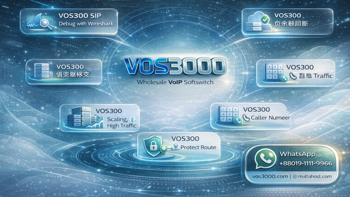 VOS3000 SIP Debug with Wireshark, VOS3000 Outbound SIP Registration, VOS3000 Scaling High Traffic, VOS3000 Protect Route, VOS3000 Caller Number Pool