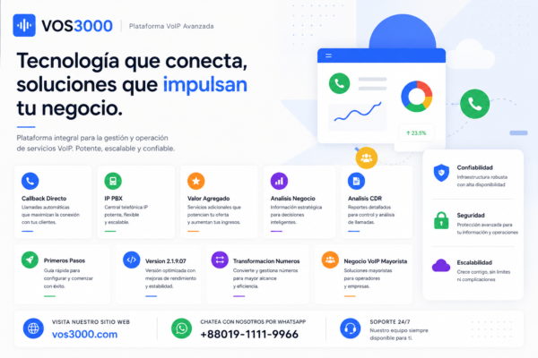 Sistema VOS3000 Version 21907 Important: Nuevas Caracteristicas 🔥