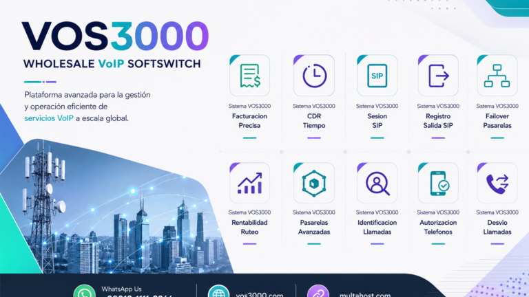 Sistema VOS3000 Pasarelas Avanzadas Proven: Opciones SIP, Tono Ring, Fax T38 y Lineas Reservadas