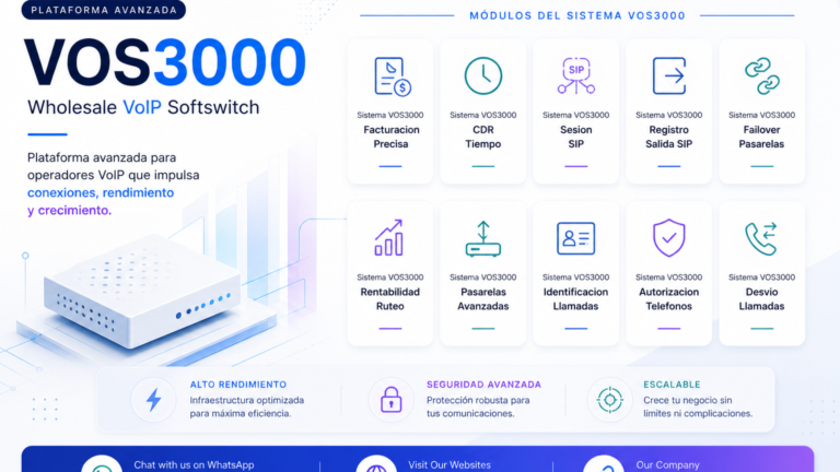 Sistema VOS3000 Identificacion Llamadas Important: Caller ID, Callee, Ring Back y Senal Desvio