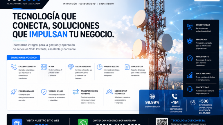 Sistema VOS3000 Analisis CDR Important: Estadisticas Trafico