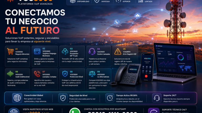 VOS3000 Proveedor SIP Trunk Essential: Configuracion Troncal 🔌