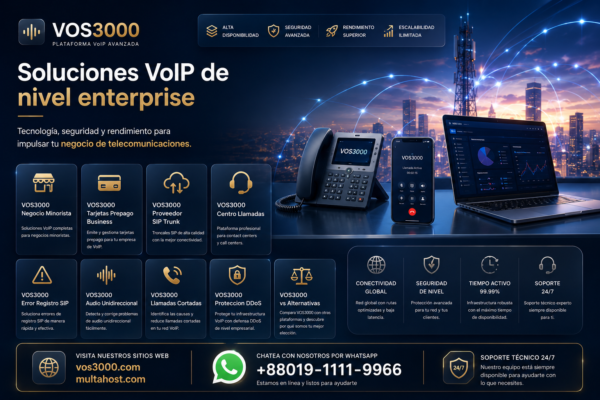 VOS3000 Audio Unidireccional Proven: Solucion Problemas 🔊