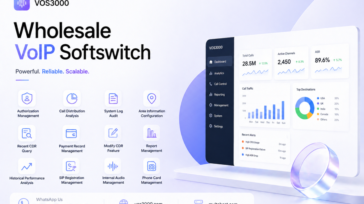 VOS3000 Authorization Management, VOS3000 Call Distribution Analysis, VOS3000 System Log Audit, VOS3000 Area Information Configuration, VOS3000 Recent CDR Query, VOS3000 Payment Record Management, VOS3000 Modify CDR Feature, VOS3000 Report Management, VOS3000 Historical Performance Analysis, VOS3000 SIP Registration Management, VOS3000 Internal Audio Management, VOS3000 Phone Card Management
