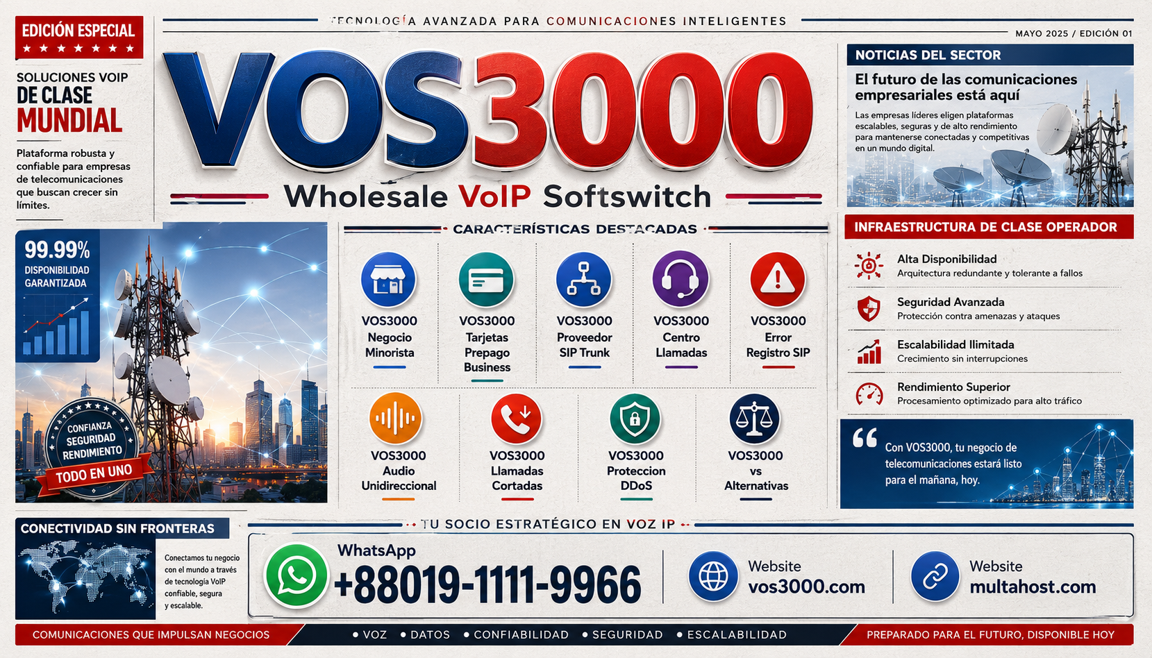 VOS3000 Negocio Minorista, VOS3000 Tarjetas Prepago Business, VOS3000 Proveedor SIP Trunk, VOS3000 Centro Llamadas, VOS3000 Error Registro SIP, VOS3000 Audio Unidireccional,VOS3000 Proteccion DDoS, VOS3000 vs Alternativas, VOS3000 Llamadas Cortadas