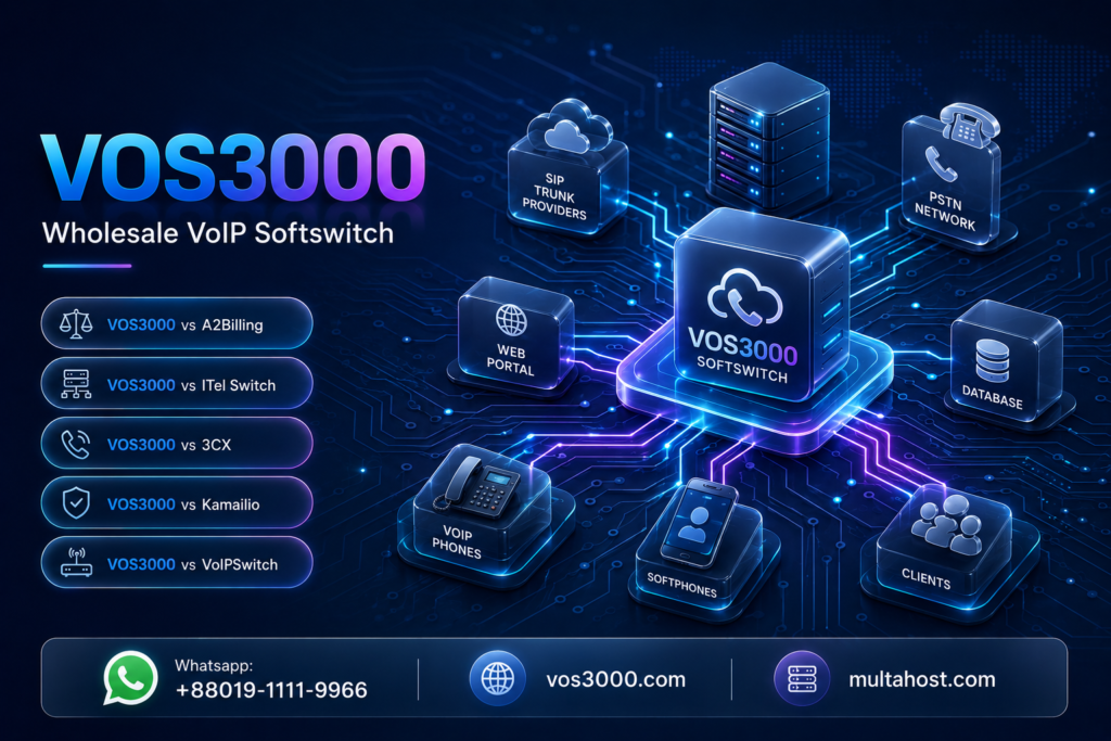 VOS3000 vs A2Billing, VOS3000 vs ITel Switch, VOS3000 vs 3CX, VOS3000 vs Kamailio, VOS3000 vs VoIPSwitch